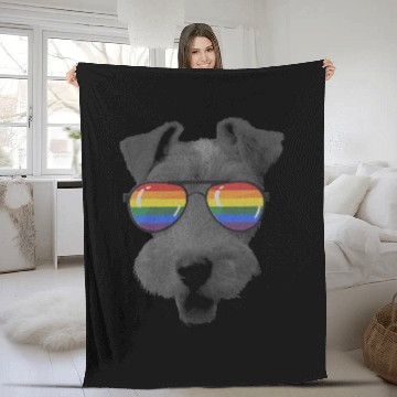 Discover Pride Month Wire fox terrier Rainbow Flag Baseball Tees Fleece Blankets