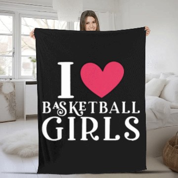 Discover I Love Basketball Girls Baseball Tees Fleece Blankets