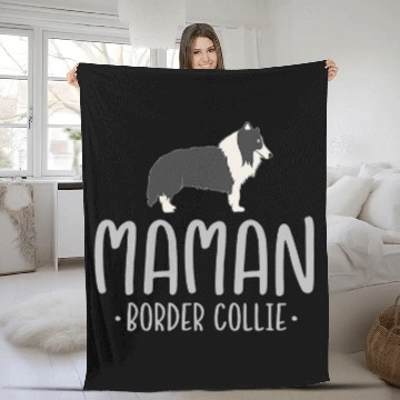 Discover French Border Collie Mom Maman Border Collie Baseball Tees Fleece Blankets
