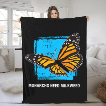 Discover Need Milkweeds Monarch Butterfly Baseball Tees Fleece Blankets