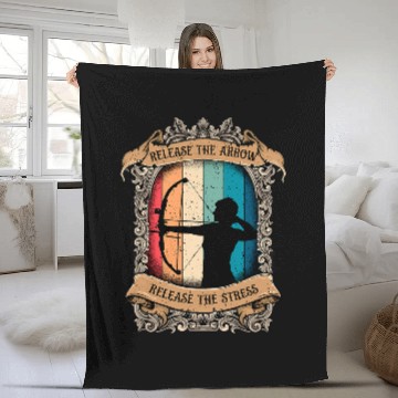 Discover Release The Arrow Release The Stress Archer Archery Baseball Tees Fleece Blankets