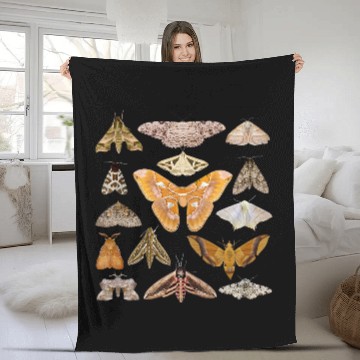 Discover Moth Insect Bug Cottagecore Butterfly Zip Fleece Blankets