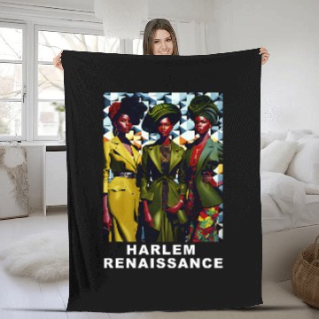 Discover Harlem Renaissance 1920s Black History Month Abstract Art Fleece Blankets