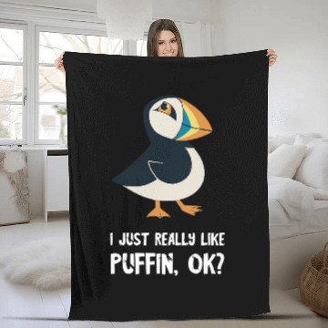 Discover Puffin I Just Really Like Puffin Bird Lover Seabird Lover Baseball Tees Fleece Blankets