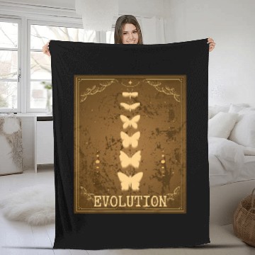 Discover Monarch Butterfly Soft Grunge Aesthetic Evolution Zip Fleece Blankets