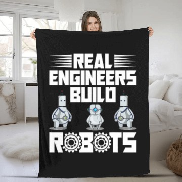 Discover Robot Builder Coding Robot Collector Robotics Engineer Fleece Blankets