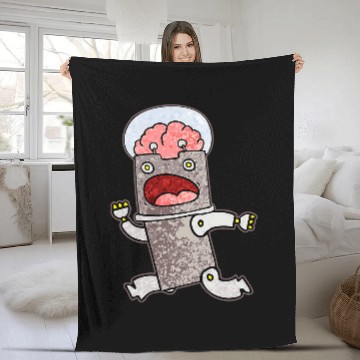 Discover vintages Funny Robot Brain Toy Robots Robotics Engineering Fleece Blankets