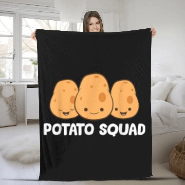 Discover Potato Squad Vegetable Love Potatoes Fleece Blankets