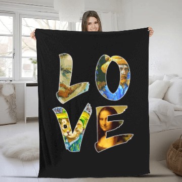 Discover LOVE Art Painting Lover Baseball Tees Fleece Blankets