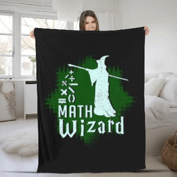 Discover Math Wizard Mathematics Mathematician Fleece Blankets