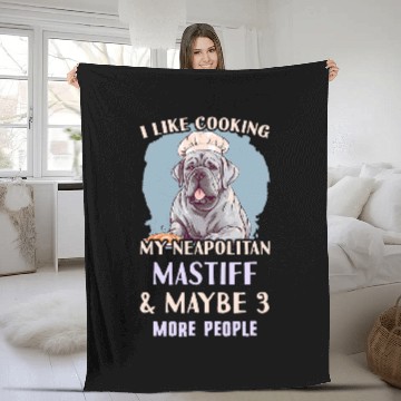 Discover Neapolitan Mastiff Outfit Cooking Neapolitan Mastiff Fleece Blankets