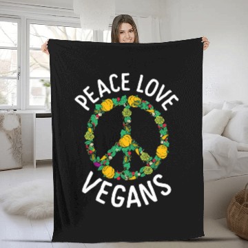 Discover Peace Love Vegans Vegetable Lover Vegan Day Vegetarian Baseball Tees Fleece Blankets