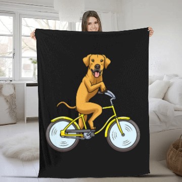 Discover Rhodesian Ridgeback Dog With Bike Baseball Tees Fleece Blankets