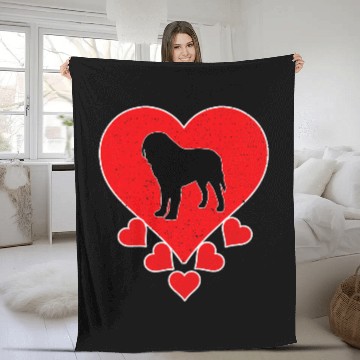 Discover Saint Bernard Dog Lover Valentines Day Saint Bernard Fleece Blankets