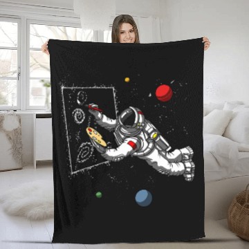 Discover Space Astronaut Painter Artist Cosmic Planets Art Student Fleece Blankets