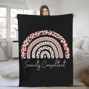 Discover Security Consultant Leopard Rainbow Appreciation Fleece Blankets