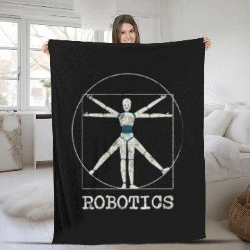 Discover Robotics Design For Robot Engineer Or Fans 21 Fleece Blankets