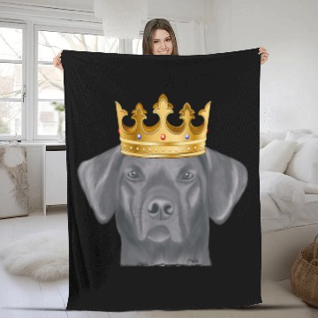 Discover Rhodesian Ridgeback Dog Wearing A Crown Fleece Blankets