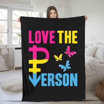 Discover Pansexual Pride Flag Affirmation Butterfly Pan Symbol Quote Zip Fleece Blankets