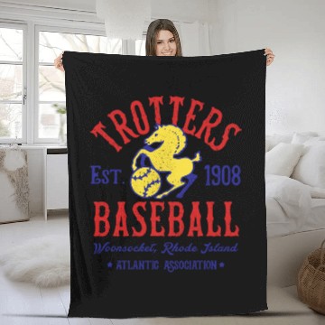 Discover Rhode Island vintages Defunct Baseball Unisex Fleece Blankets