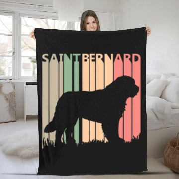 Discover Saint Bernard 1 Baseball Tees Fleece Blankets