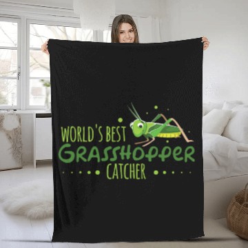 Discover Worlds Greatest Grasshopper Catcher Entomologist Insect Fleece Blankets