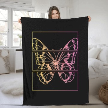 Discover Pastel Goth Aesthetic Butterfly Fleece Blankets