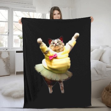 Discover The Ballet Kitty Cat Version 20 Fleece Blankets