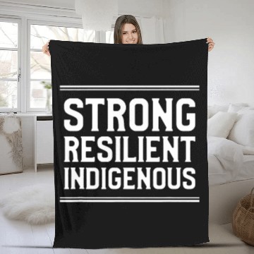Discover Strong Resilient Indigenous Native American People Fleece Blankets