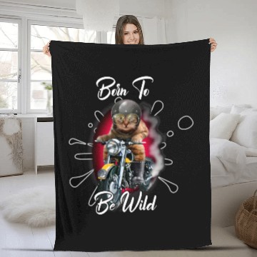 Discover Motorcycle biker cat meme funny summer tops Baseball Tees Fleece Blankets