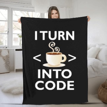 Discover I Turn Coffee Into Code Programmer 1 Baseball Tees Fleece Blankets