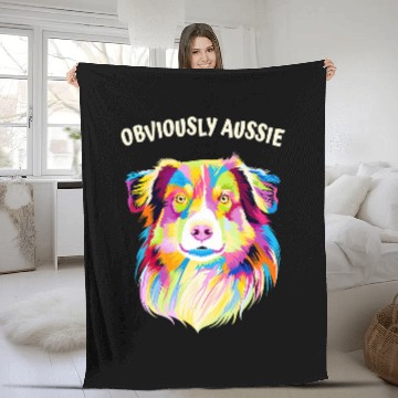 Discover Obviously Aussie Australian Shepherd Funny 1 Baseball Tees Fleece Blankets