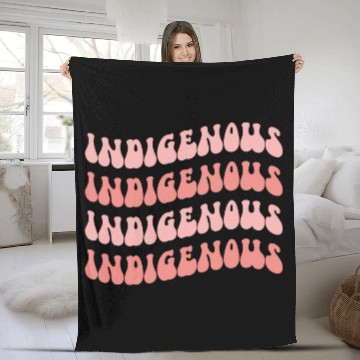 Discover Strong Indigenous Woman Native Indigenous 2 Fleece Blankets