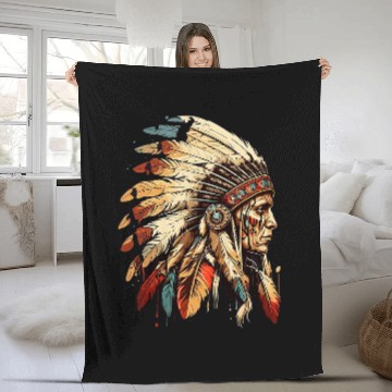 Discover Native American Dreamcatcher Indian Design 20 Zip Fleece Blankets