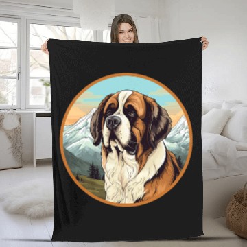 Discover Saint Bernard Dog Breed 3 Baseball Tees Fleece Blankets