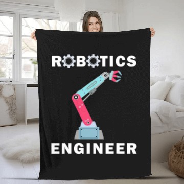 Discover Robotics Engineer Robot Mechanics Baseball Tees Fleece Blankets