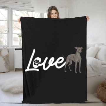 Discover Italian Greyhound Love Dog Zip Fleece Blankets