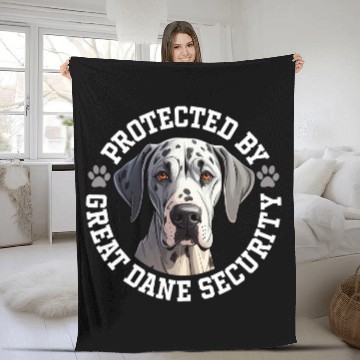 Discover Protected by Great Dane Security Zip Fleece Blankets