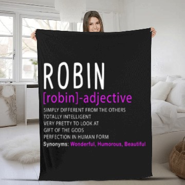 Discover Womens Personalized Name Description Robin Baseball Tees Fleece Blankets
