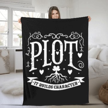 Discover Plot It Builds Character Reading Teacher Librarian Grunge Fleece Blankets