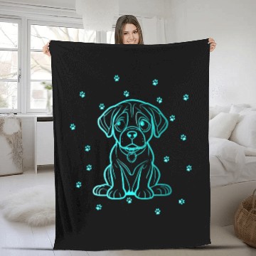 Discover Rottweiler with Abstract Patterns for Dog Lovers Baseball Tees Fleece Blankets