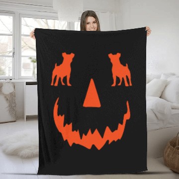 Discover pumpkin Jack Russell Terrier halloween Baseball Tees Fleece Blankets