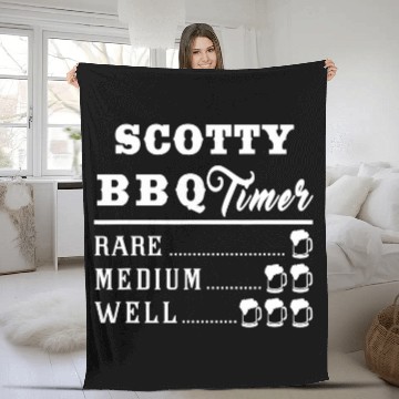 Discover Mens Scotty BBQ Timer Beer Drinking Funny Grilling Master Baseball Tees Fleece Blankets