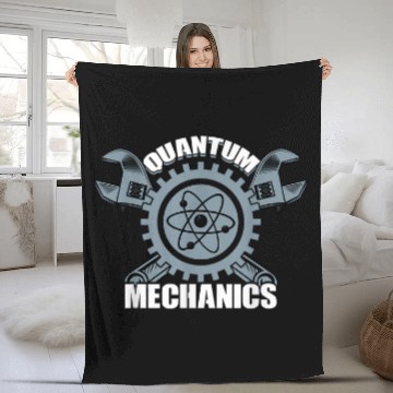 Discover Quantum Mechanics Quantum Physics Engineering Funny Physics Fleece Blankets