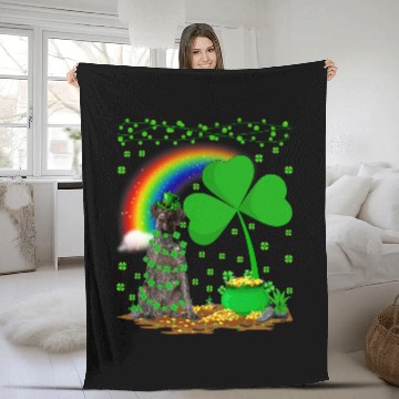 Discover Funny Rainbow German Shorthaired Pointer Dog St Patricks Day Fleece Blankets