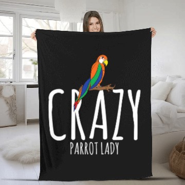 Discover Womens Parrot 3crazys Lady Parrot Baseball Tees Fleece Blankets