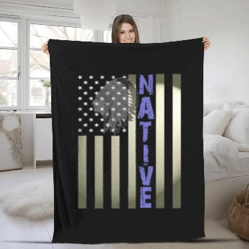 Discover Native American Day vintages Flag USA 1 Baseball Tees Fleece Blankets