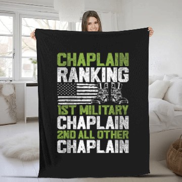 Discover Military Chaplain US Flag Baseball Tees Fleece Blankets