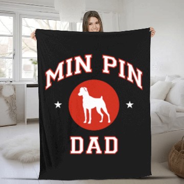 Discover Miniature Pinscher Dad Fleece Blankets