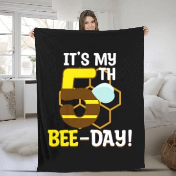 Discover Its 5th Bee Day Honey Beekeeper Apiary Beekeeping Graphic Fleece Blankets